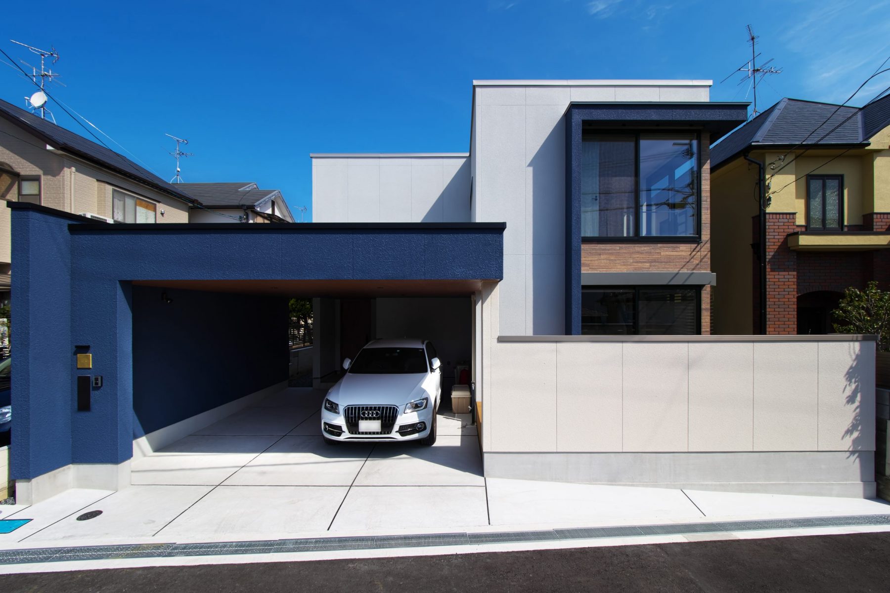 L字型の家 タイコーアーキテクト 大阪のse構法とパッシブデザインの注文住宅